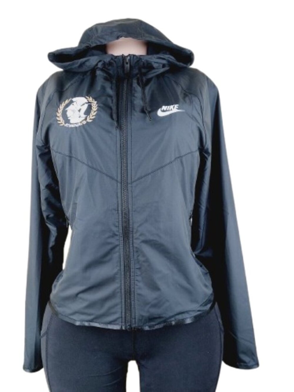 Nike Women's Black Lightweight Hooded Full-Zip Windrunner Training Jacket Size S